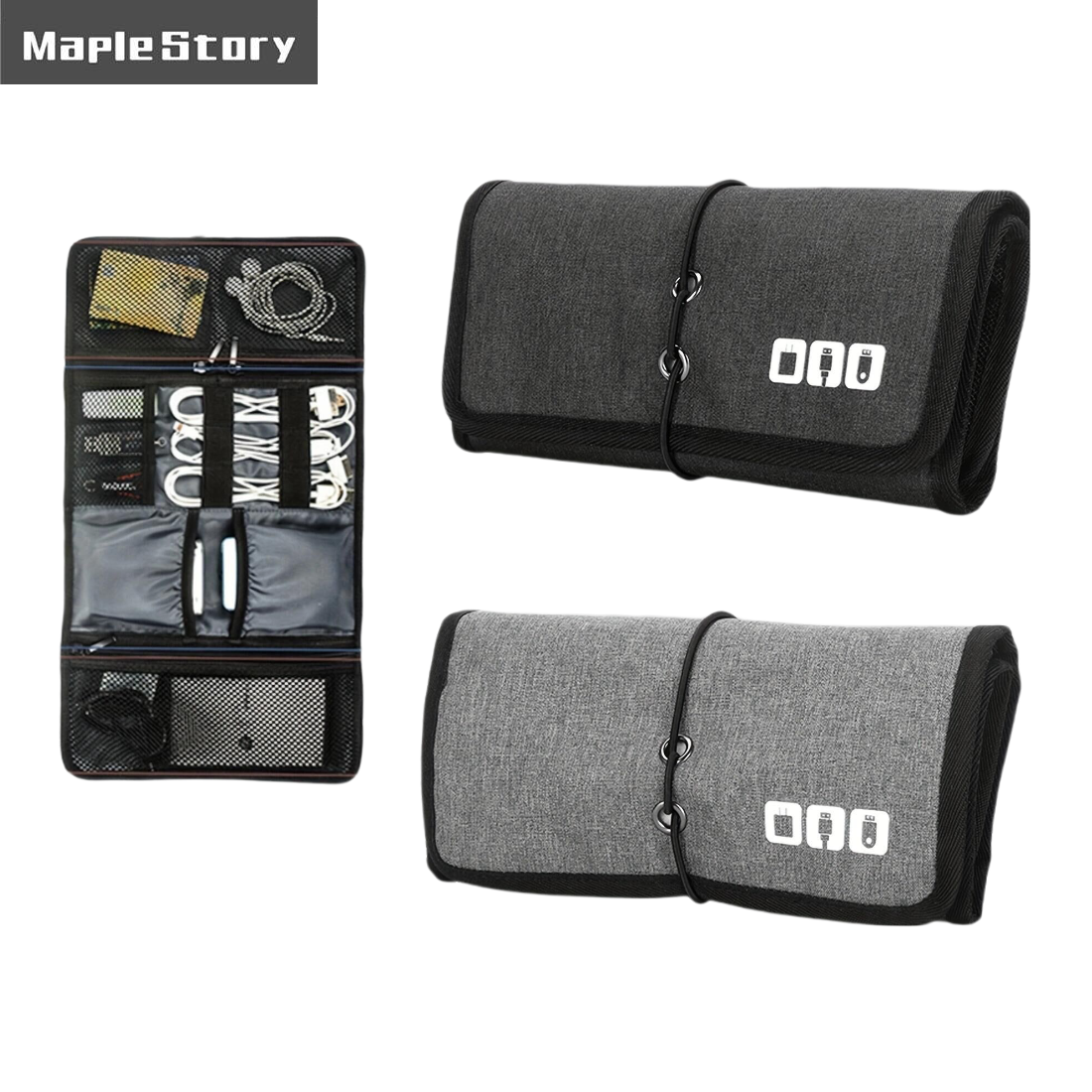 Tech Accessories Travel Organizer Pouch - Travel Cable Storage Bag，Electronic Organizer Cord