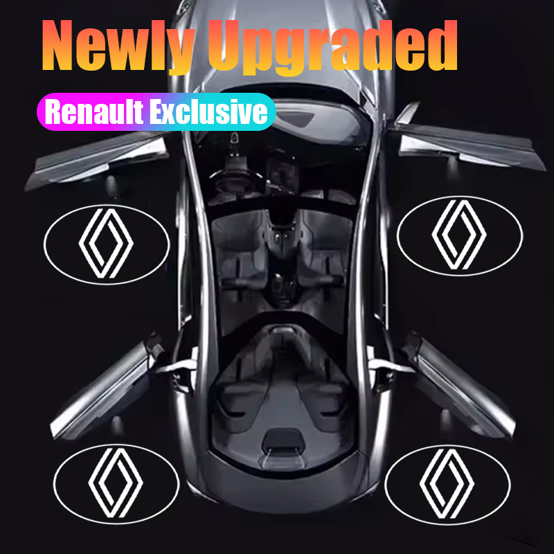 Tech Accessories Renault - 2pcs HD Car Door Welcome Light