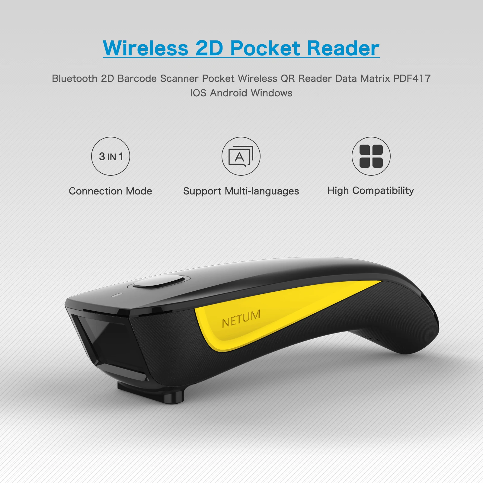 NETUM C750 Bluetooth 2D Barcod - огляд і ціна Document Scanner Portable