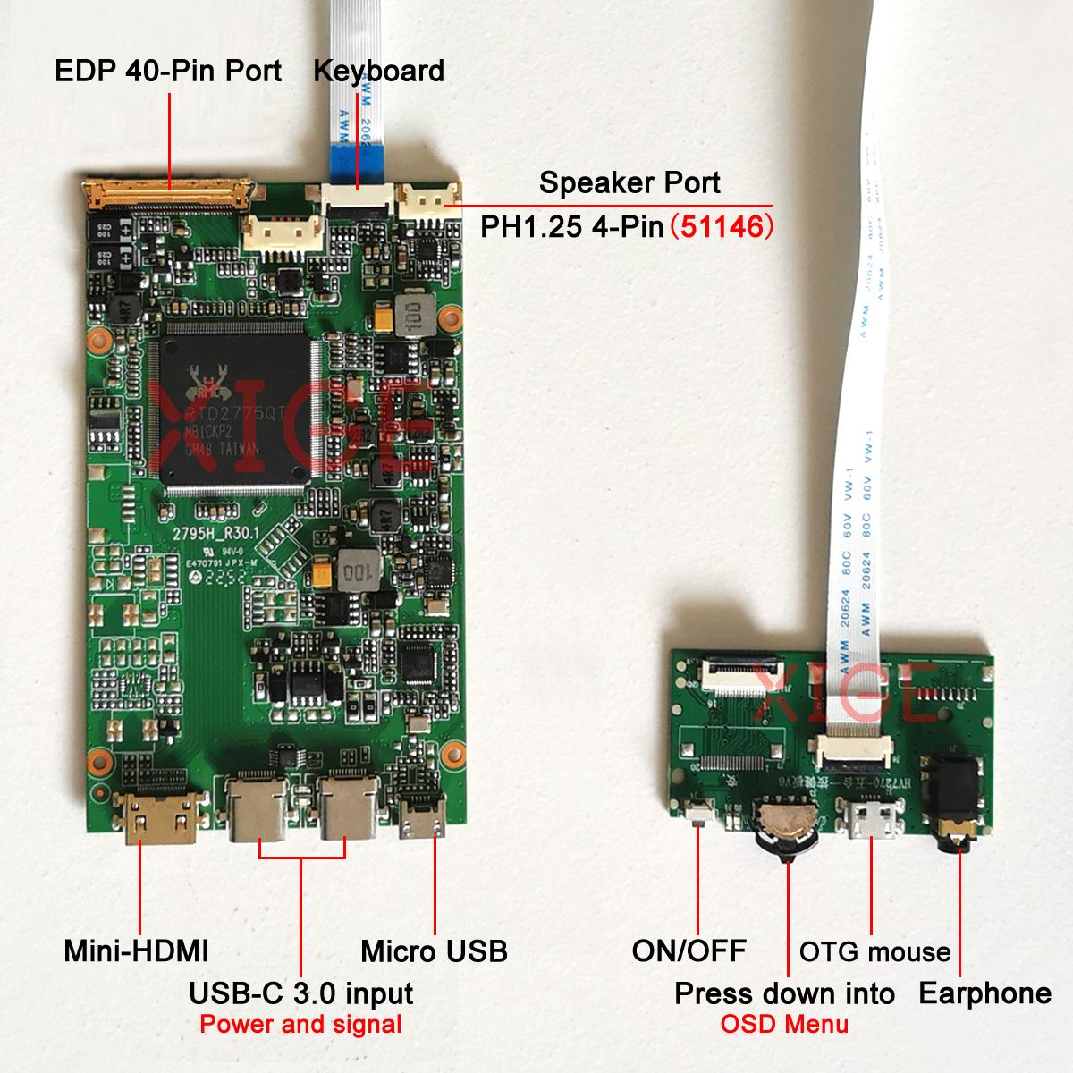 4K Controller Board Fit NV125Q - огляд і ціна Usb C To Hdmi