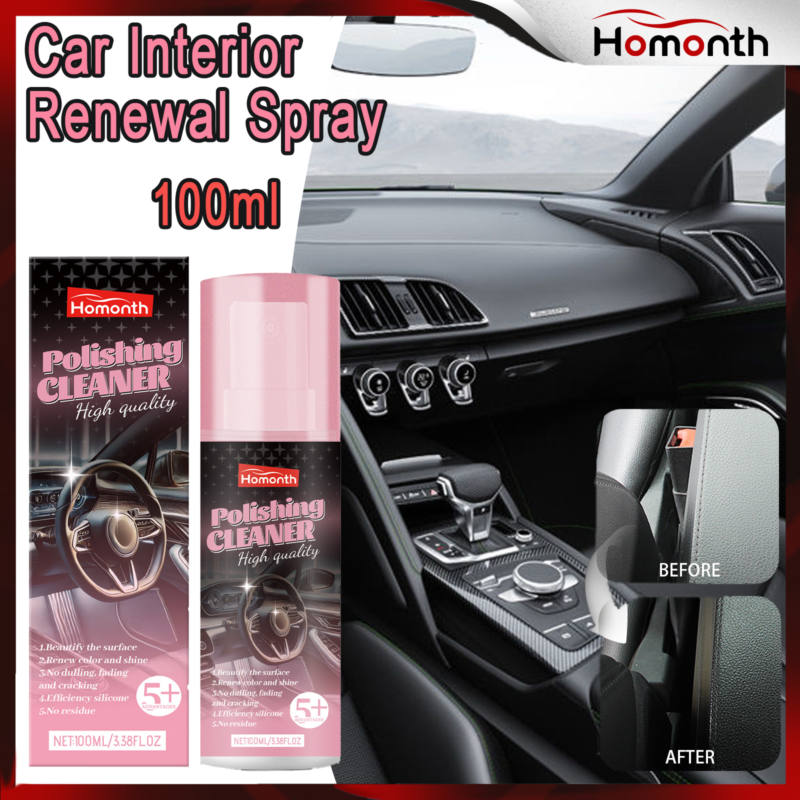 100ml Auto Interior Polish Car - огляд і ціна Screen Cleaner Spray