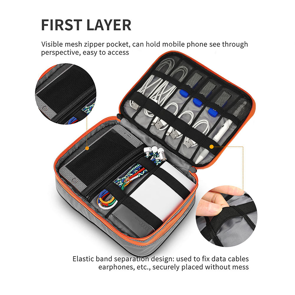 Multi-Compartment Portable Ele - огляд і ціна Tech Accessories Travel Organizer Pouch