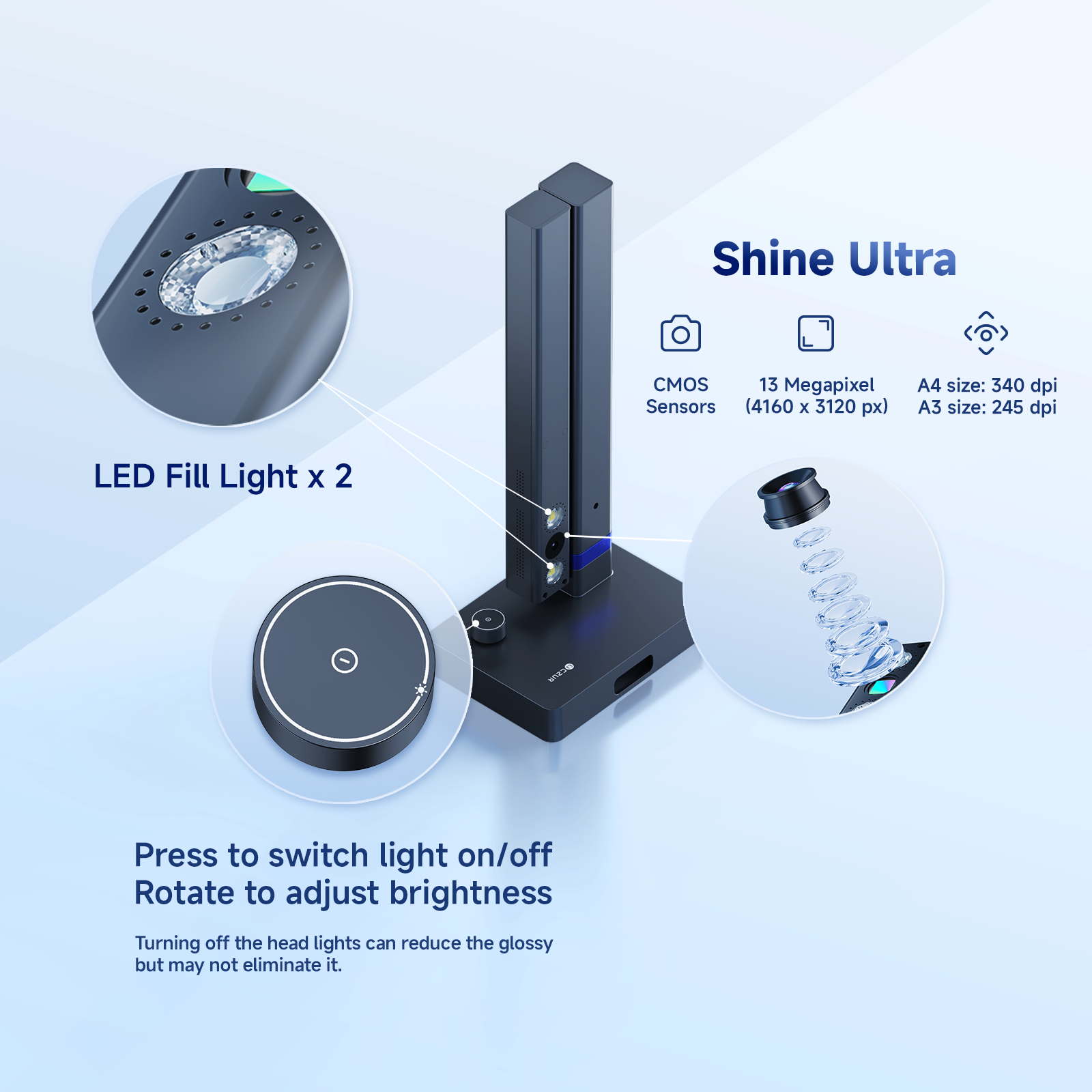 CZUR Shine Ultra Portable 13MP - огляд і ціна Document Scanner Portable