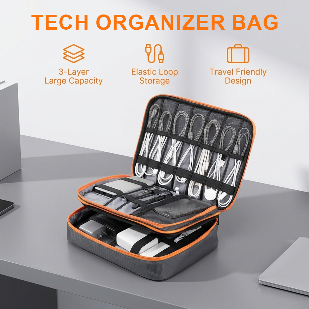 Large Capacity Tech Organizer  - огляд і ціна Tech Accessories Travel Organizer Pouch