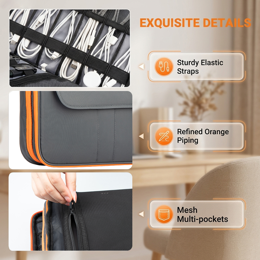 Large Capacity Tech Organizer  - огляд і ціна Tech Accessories Travel Organizer Pouch