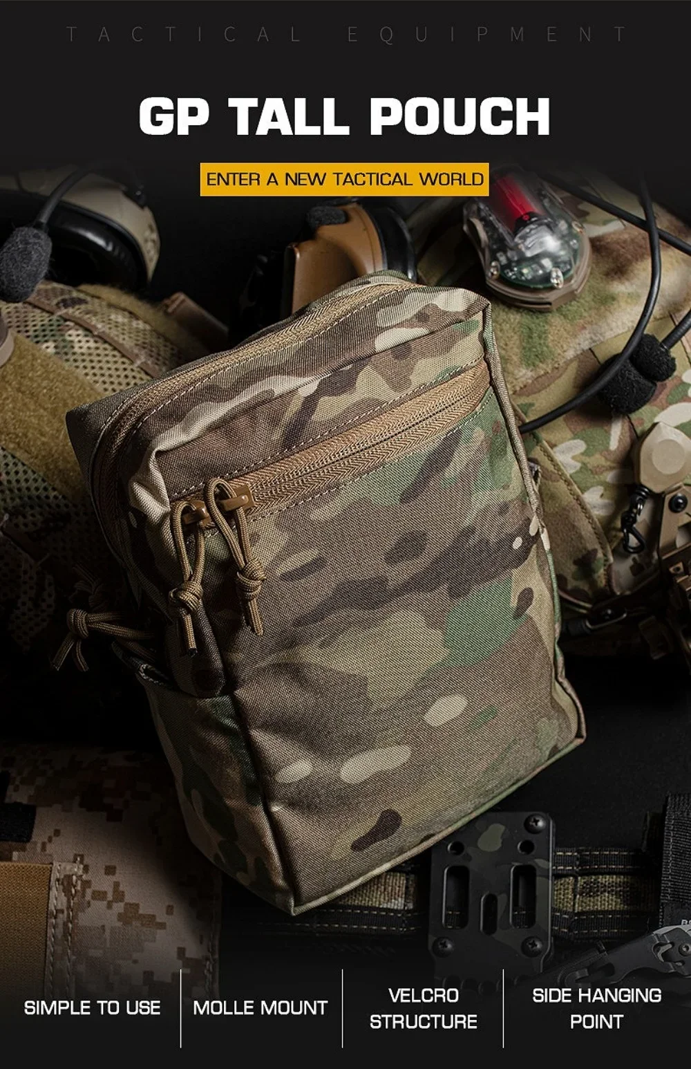 GP Tactical MOLLE  Pouch Tall  - огляд і ціна Tech Accessories Pouch