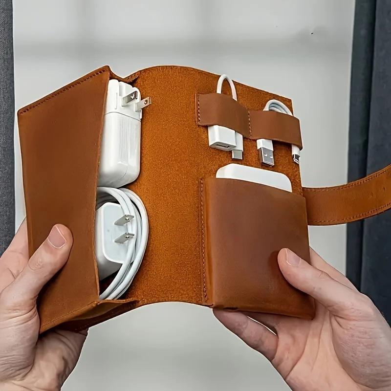 1PC PU Leather Multi-Compartme - огляд і ціна Tech Accessories Travel Organizer Pouch