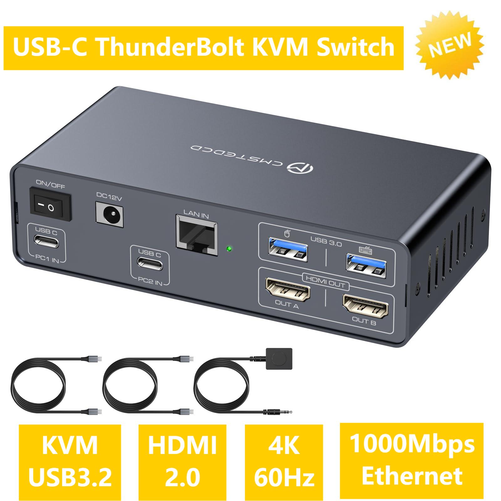 USB C KVM Switch 2 Monitors 2  - огляд і ціна Usb C To Hdmi