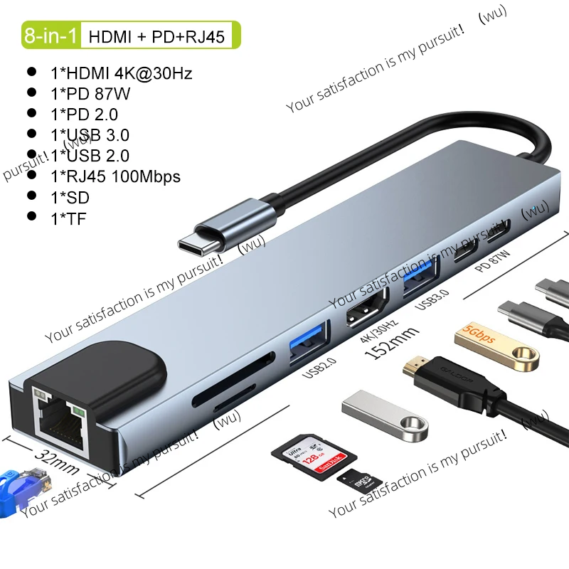 USB C Hub 8/7 inch, C 3.1 to 4 - огляд і ціна Usb C To Hdmi