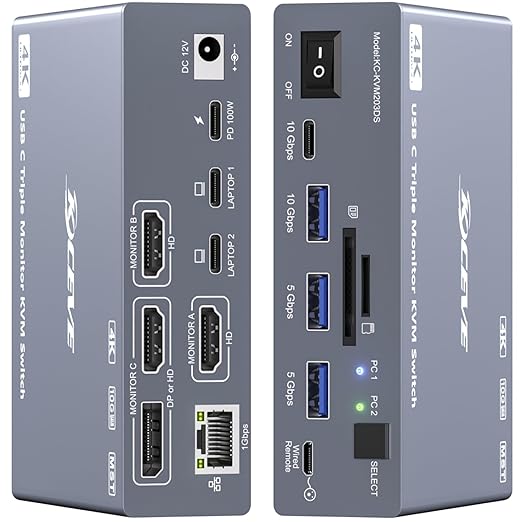 USB C KVM Switch 3 Monitors 2  - огляд і ціна Usb C To Hdmi